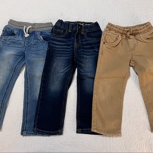 Toddler boys pants bundle of 3 pair
